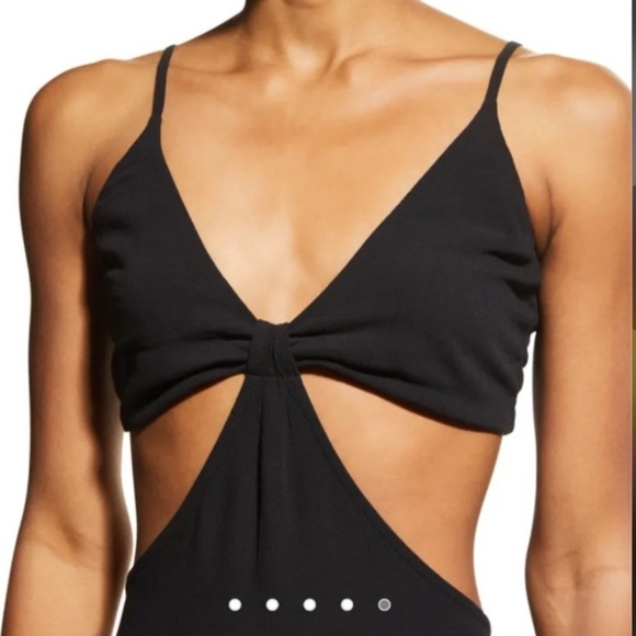 PQ Swim Sienna Open Back Cutout Maxi Dress Size M/L Black - Picture 4 of 8